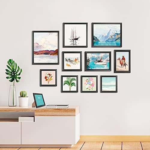 LaVie Home 4x4 Picture Frames (6 Packs, Black) Simple Designed Photo Frame with High Definition Glass for Wall Mount & Table Top Display, Set of 6 Classic Collection - Image 6