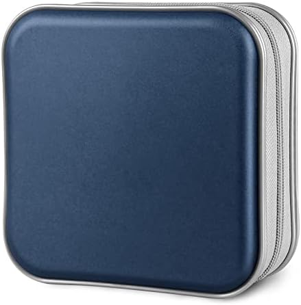 Siveit CD/DVD Cases 40 Capacity Disc Storage Binder for Car(Dark Blue) by Siveit
