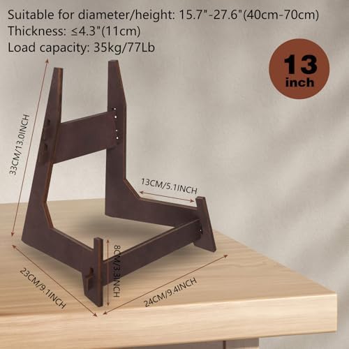13 Inch Wooden Plate Display Stand, Decorative Picture Frame Stand, 2 Pack - Image 3
