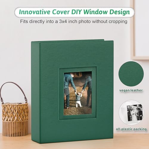 Popotop 4x6 Photo Album Holds 100 Pictures, Vegan Leather Hardcover - Image 2