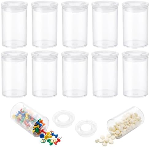 HORNO 10pc 35mm Caliber Plastic Film Canisters (Clear) by Unknown