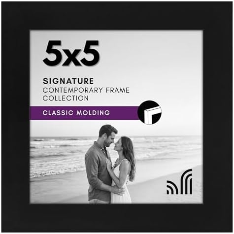 Americanflat 5x5 Picture Frame - Engineered Wood - Black by Americanflat