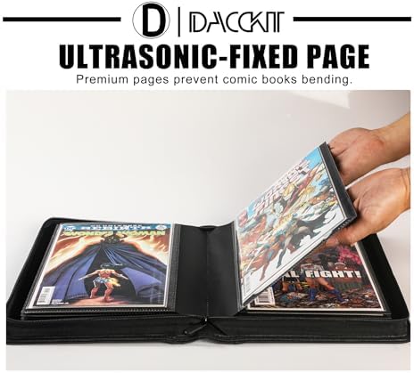 D DACCKIT Comic Binder，Comic Book Album with Sleeves Fits Regular Comics and Comic Bagged and Boarded - Comic Storage Binder Holds 24 Comic Books（Model A， Purple） - Image 3