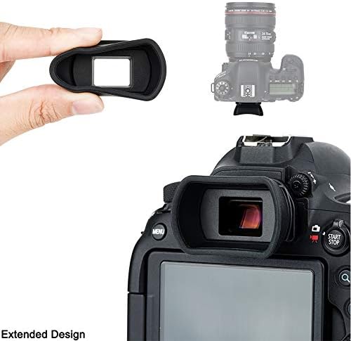 JJC Silicone EB Eyecup Viewfinder for Canon 5D Mark II 90D 70D 6D, 2-Type - Image 4