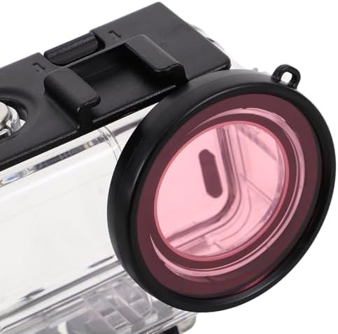 Waterproof Camera Case Housing with Dual Cold Shoe Mount and Pink Filter for Cameras Outdoor Protective Shell and Underwater Photography - Image 3