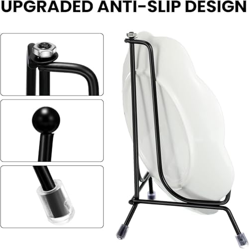 Chumia 18 Pcs Anti Slip Plate Stands for Display, Black, 6, 8, 10 Inch - Image 3