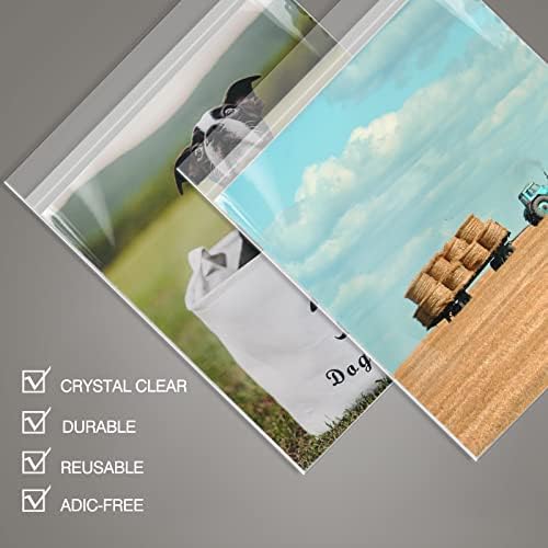 50 Pack 11x14 Inch Acid-Free Crystal Clear Plastic Sleeves for Art Prints - Image 3