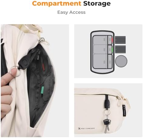 K&F CONCEPT 2 in 1 Camera Sling Bag, Everyday Shoulder Bag - Image 4