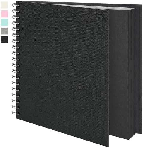 Vienrose Scrapbook Album,40 Pages,10x10 Inch,Tulip Black by Vienrose