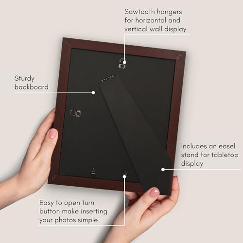 Americanflat 9x11 Picture Frame - Matted to 6x8 - Mahogany - Image 5