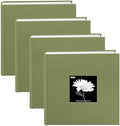 Fabric Frame Cover Photo Album 200 Pockets Hold 4x6 Photos, Sage Green (Pack of 4) by PioneerPhotoAlbums