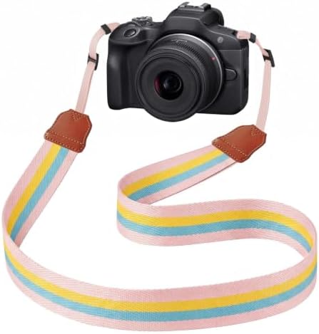Cute Camera Strap, Adjustable Woven Camera Neck&Shoulder Straps for Canon, Fujifilm, Sony, Nikon, Minolta, Panasonic DSLR(Rainbow) by Gowjaw