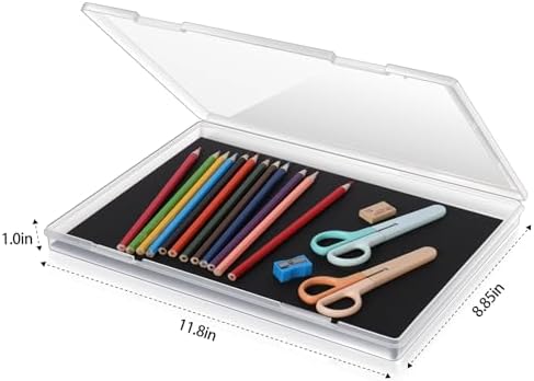 8 Pack Paper Storage Boxes, Scrapbook Paper Storage Fits 8.5" x 11.5" A4 Letter, Stackable Plastic Paper Storage with Snap for Protecting Scrapbooks, Photos, Game Card, Office Supplies, Files - Image 2