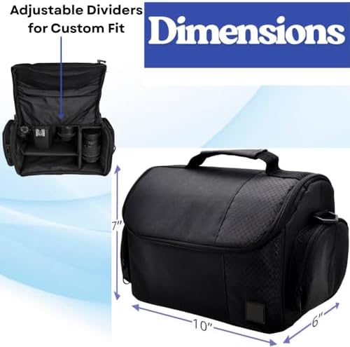 Large Padded Camera Bag with Shoulder Strap – DSLR & Mirrorless Camera Carrying Bag, Lightweight Protective Crossbody Camera Bag - Image 5