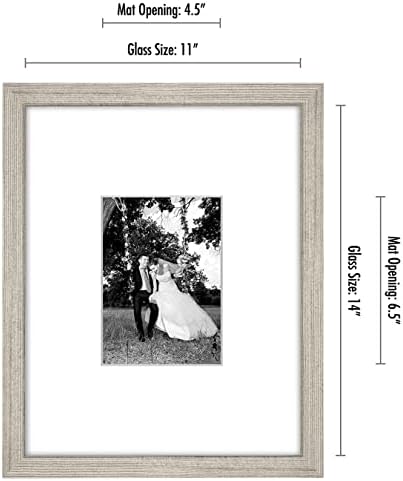 Americanflat 11x14 Picture Frame - Matted to 5x7 - Driftwood - Image 2