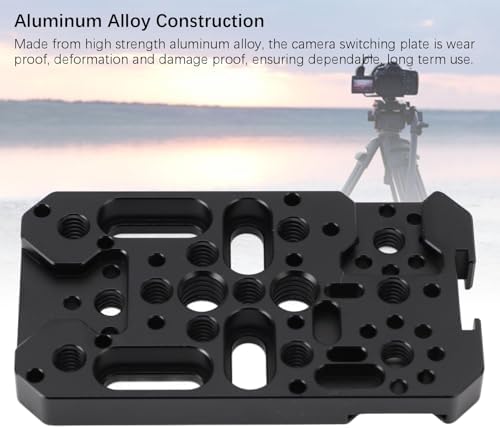 GOWENIC Camera Cheese Plate, Aluminum Multipurpose Switching Plate, 1/4 - Image 3