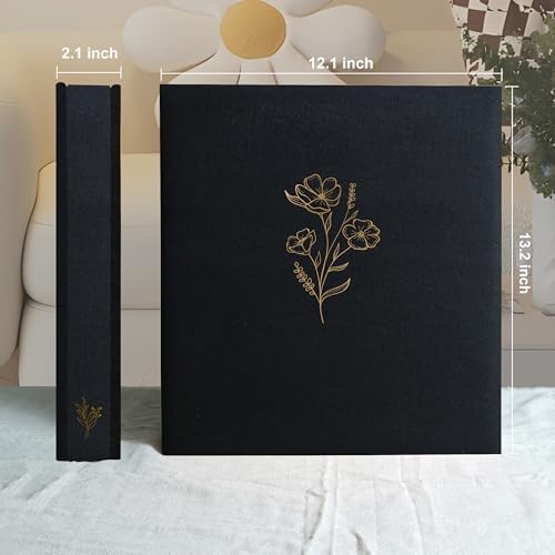 Holoary Photo Album 4x6 500 Photos 5 Pictures Per Page, 500 Pockets 4”x6” Picture Album, Linen Fabric Cover Big Picture Book for Photos, 4x6 Photo Albums for Family Weddings Travel Memories(Black) - Image 2