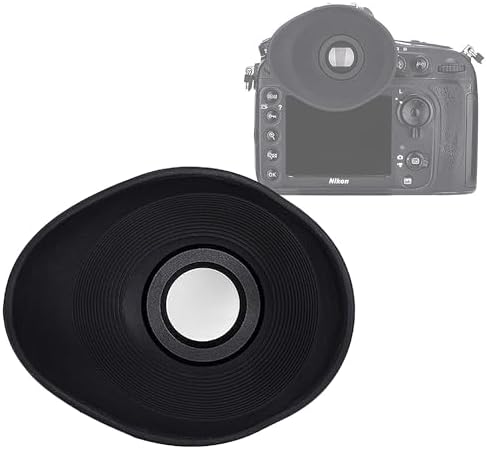 JJC EN-DK19G Large Eye Cup, Ergonomic Oval Soft TPU Rubber Eye Piece, D850 Eyecup Viewfinder, DK19 Replacement, 80 * 66 * 43mm, Compatible with Nikon D850 D810 D800E D800 D500 D3 D3S D3X D4 D4S D5 Df by Fotasy
