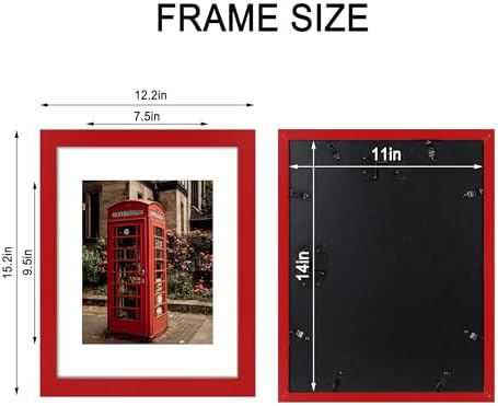 11x14 Picture Frame Set of 4 with Real Glass, Wall Mount - Image 7