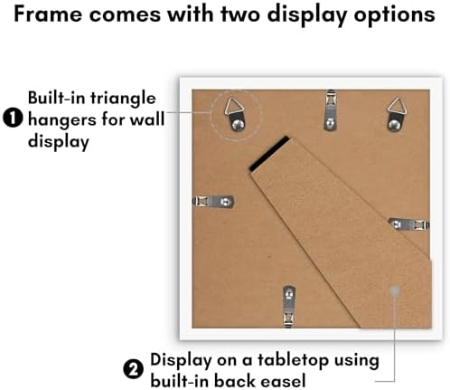 Americanflat 9x9 Picture Frame 5-Pack - Matted to 6x6 - White - Image 6