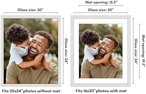 Americanflat 20x24 Poster Frame - Matted to 16x20 - White - Image 2