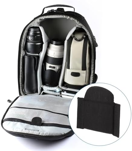 PATIKIL Camera Bag Divider, 2Pcs 6.5"x6.3"x0.55" Shockproof Camera Bag Inserts Separator Pad Protective Lens for Nikon Camera DSLR Protect Bag Organizer Universal Divider Cushion, Black - Image 6