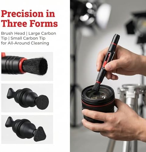 3 Pcs Lens Pen Brush Kit for Cleaning Camera Lenses and Screens Multifunction Lenspen for Photography Optics Screen and Lens Cleaning Tools for SLR and Other Devices - Image 2