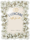 2x3 Mini Picture Frame: Ivory Flowers + Clear Rhinestones by Evenchae