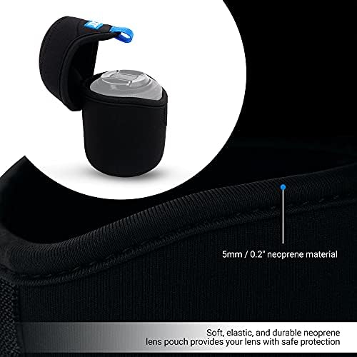 JJC Small Neoprene Camera Lens Pouch Case, Fits Lens up to 3.1 x 3.1inches - Image 3