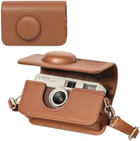 Camera Case for KODAK EKTAR H35 H35N Half Frame Film Camera, Brown by wogozan