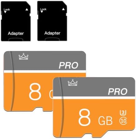 8GB Micro Memory Card,TF Card with Adapter Class 10 High Speed for Camera,Smartphone,Tablet,Personal Computer(2-Pack) by Unknown
