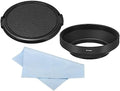 PATIKIL 52mm Lens Hood, Wide Angle Matte Surface Anti-Reflective Inside Hood with Cap and Cleaning Cloth for Camera Lens, Black for Nikon, for Fujifilm, for Pentax, for Leica by PATIKIL