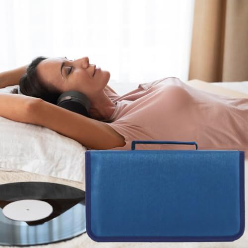 DVD Case CD Storage,128 Capacity CD Cases Holder DVD Storage Case Holders CD DVD Disc Case Storage Wallet Binder for Car Home Office Travel (128 Blue) - Image 6