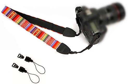 Camera Strap Canvas Rainbow Shoulder Strap with Quick Release Buckles - Image 5