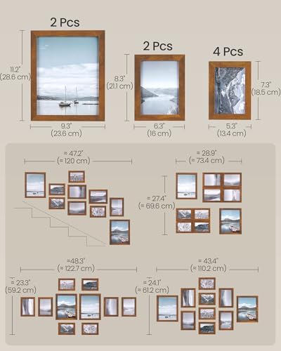 SONGMICS Collage Picture Frames, Set of 10, Glass - Image 6