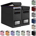 BALEINE File Organizer Box with Lid, Collapsible Hanging File Storage Box by BALEINE