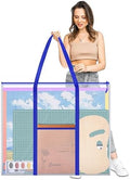 ZKOO Bulletin Board Poster Storage, Extra-Large Storage Chart Art Portfolio Bag 30 x 25 Inchs, Bulletin Board Sheet Organization for Bulletin Boards, Scrapbooks, Keepsake and Poster (30" X 25", Blue) by ZKOO