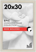 Americanflat 20x30 Poster Frame - Engineered Wood with Polished Plexiglass - Wide Picture Frame for Vertical or Horizontal Wall Display - Epic Collection - Light Wood by Americanflat