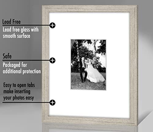 Americanflat 11x14 Picture Frame - Matted to 5x7 - Driftwood - Image 3