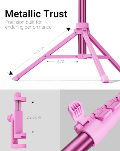 VIMOSE 66" Phone Tripod, Tripod for iPhone with Remote & Phone Stand - Image 2