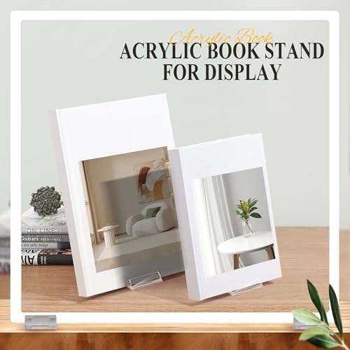 28 Pack Adjustable Acrylic Book Stand for Display, 4.2in H - Image 2