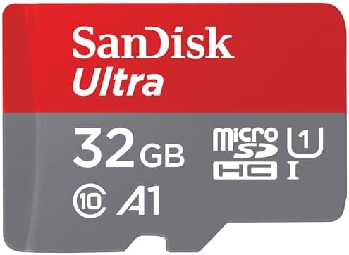 SANDISK 32GB Ultra microSDHC UHS-I Memory Card with Adapter - 120MB/s, C10, U1, Full HD, A1, Micro SD Card - SDSQUA4-032G-GN6MA by Unknown