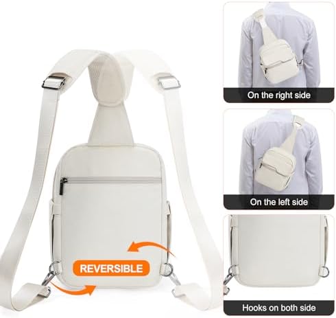 Cwatcun Camera Bag Sling Canvas, Crossbody Case with Rain Cover - Image 4