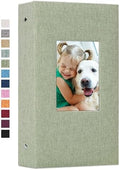 Vienrose 4x6 Photo Album,300 Pockets,Linen Cover with Window,Grass Green by Vienrose