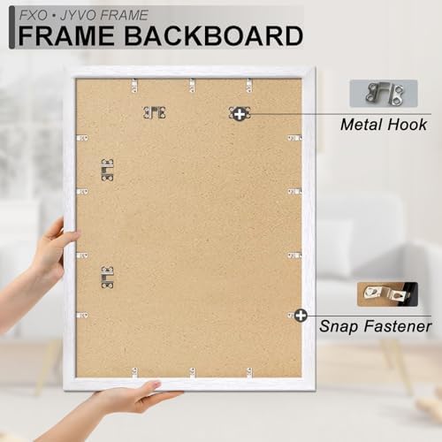 Fxojyvo 18x26 Picture Frame White Engineered Wood Wall Hanging - Image 6