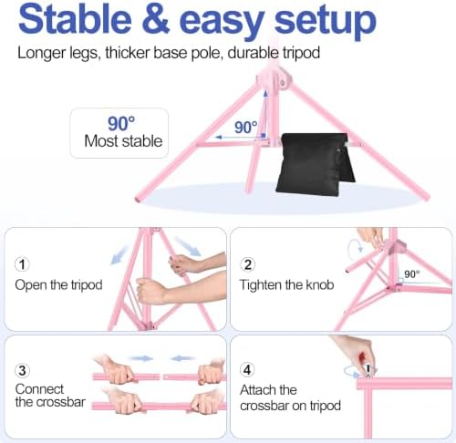 EMART Backdrop Stand 10x7FT Adjustable Back Drop Stand for Party -Pink - Image 5