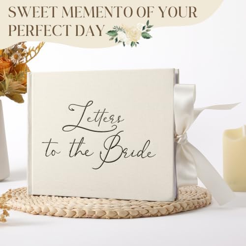 Wedding Guest Book Letters to Bride 8.5x7 Inch,Cream,Simple - Image 4
