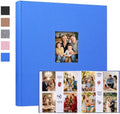 600 Pocket 4x6 Photo Album with Writing Space, Linen Cover, Blue by Xfveiwoo
