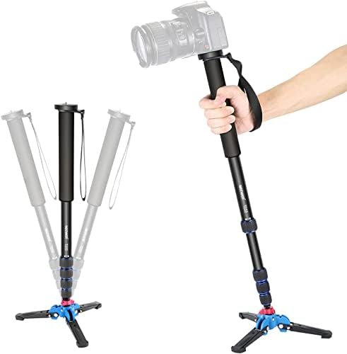 NEEWER Extendable Camera Monopod with Detachable and Foldable Stand Base by Neewer