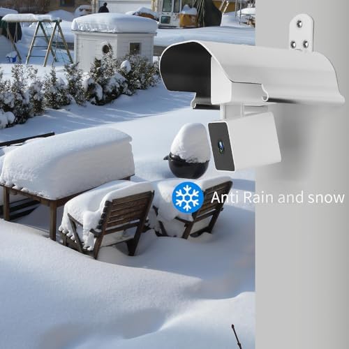 Uogw Weatherproof Protective Cover for WYZE Cam Pan V3/V2/V1,WYZE Cam v4,Aluminum Alloy Sun Rain Shade Cover Mount,Camera not Included (1 Pack White) - Image 4